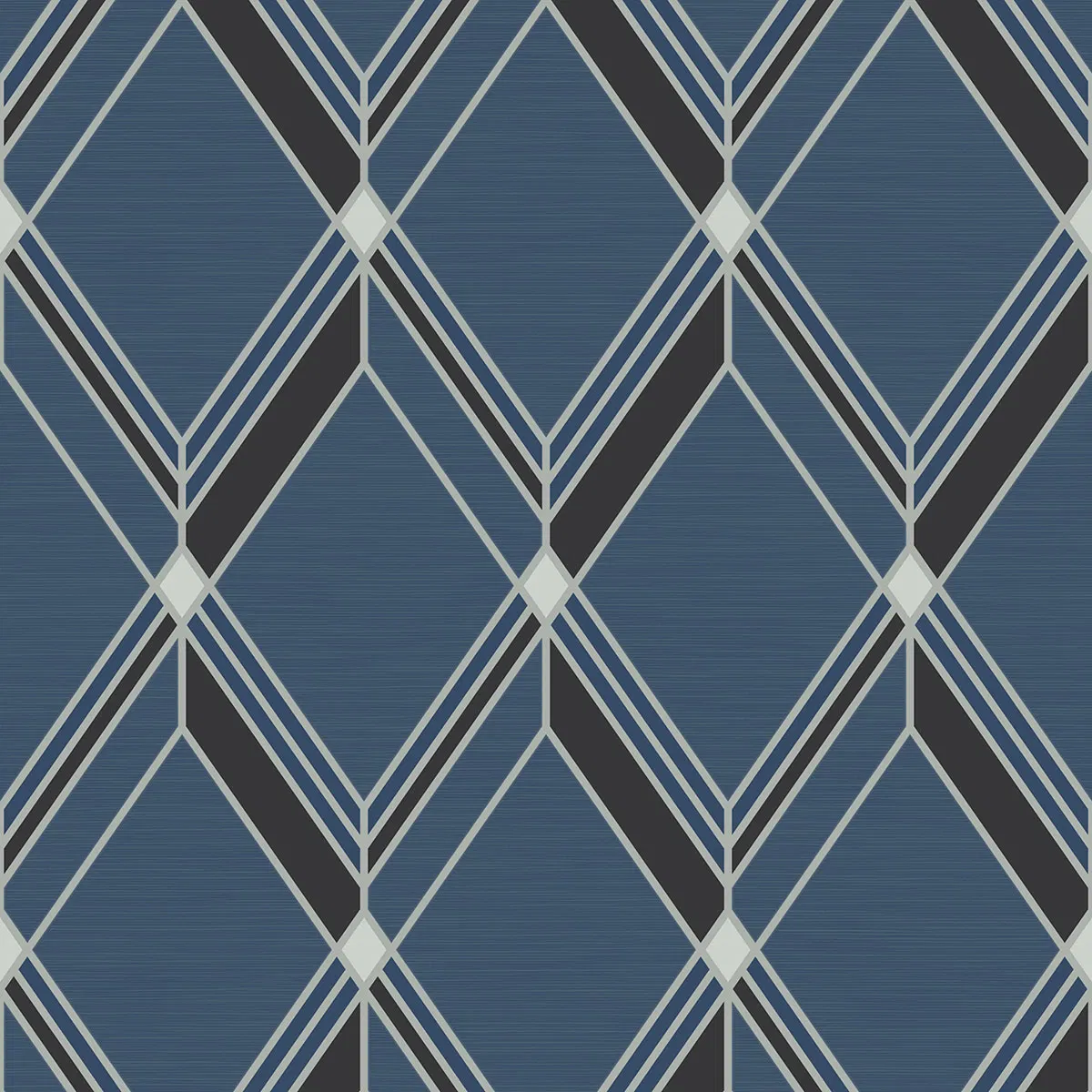 Collins & Company Brooklyn Diamond Blue Wallpaper
