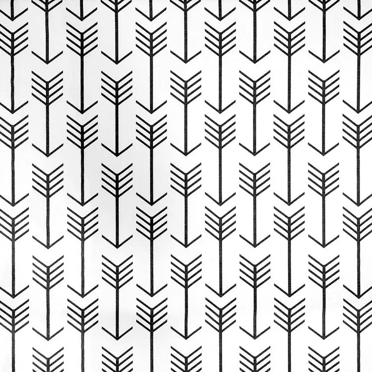 Premier Prints Arrow White Black Fabric