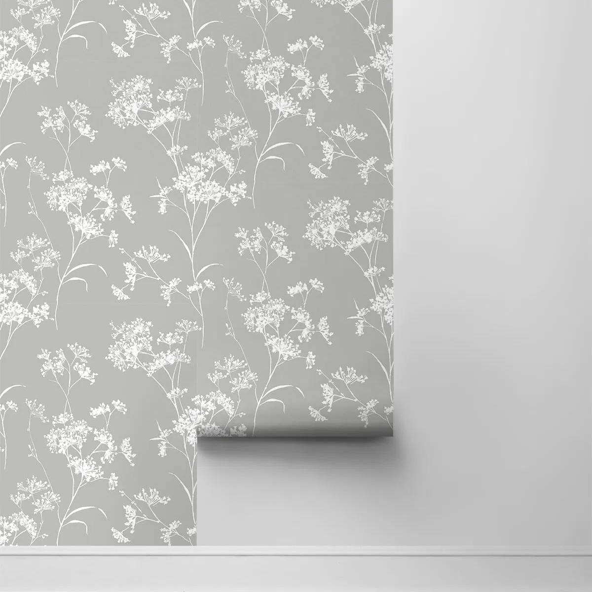 Lillian August Peel & Stick Floral Mist Alloy Wallpaper