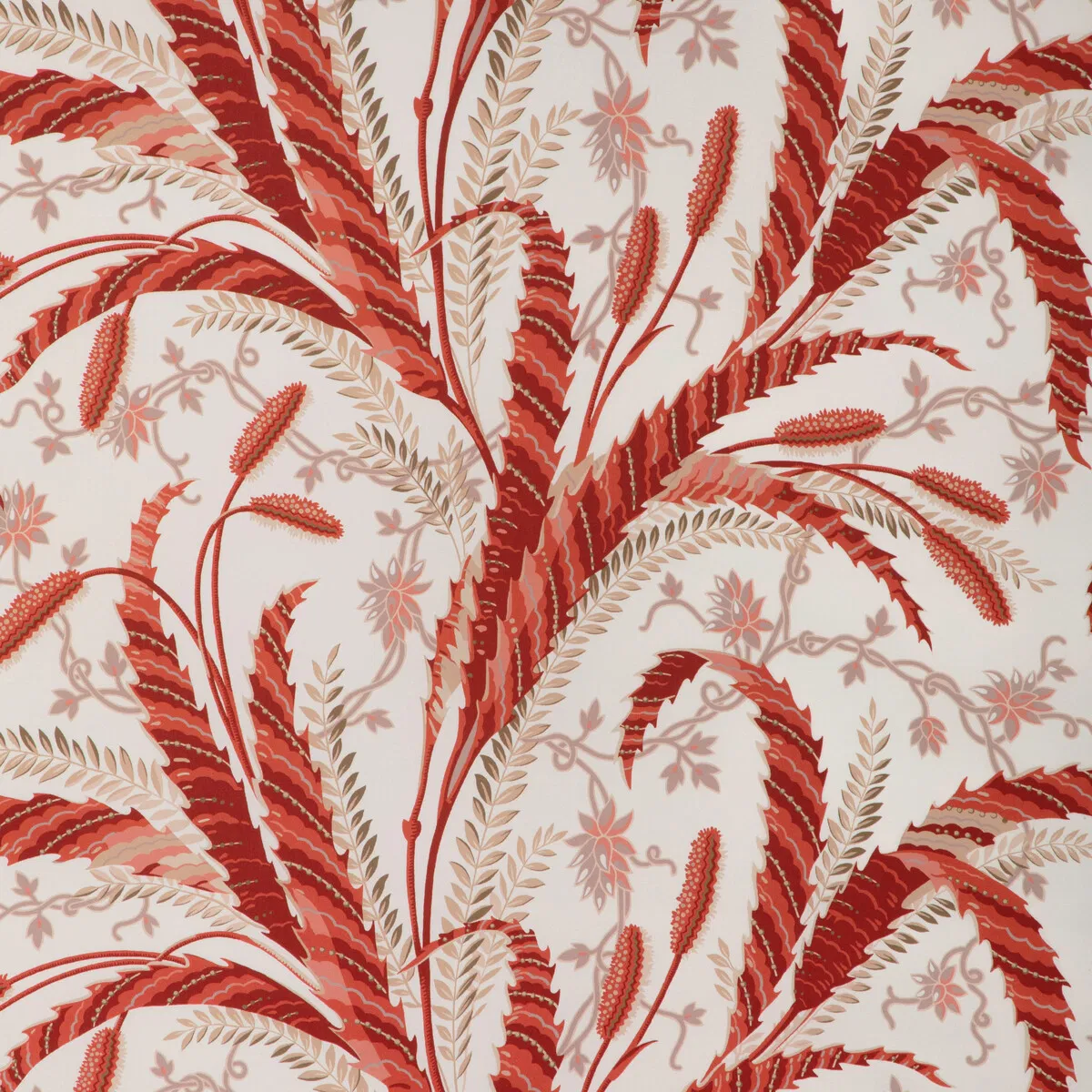 Brunschwig & Fils Vernay Print Red Fabric