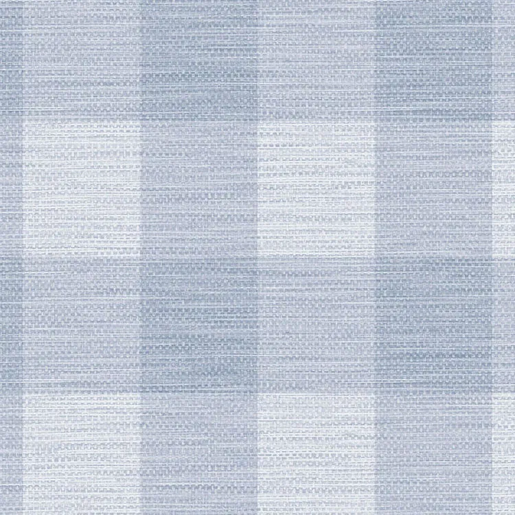 Lillian August Rugby Gingham Carolina Blue Wallpaper