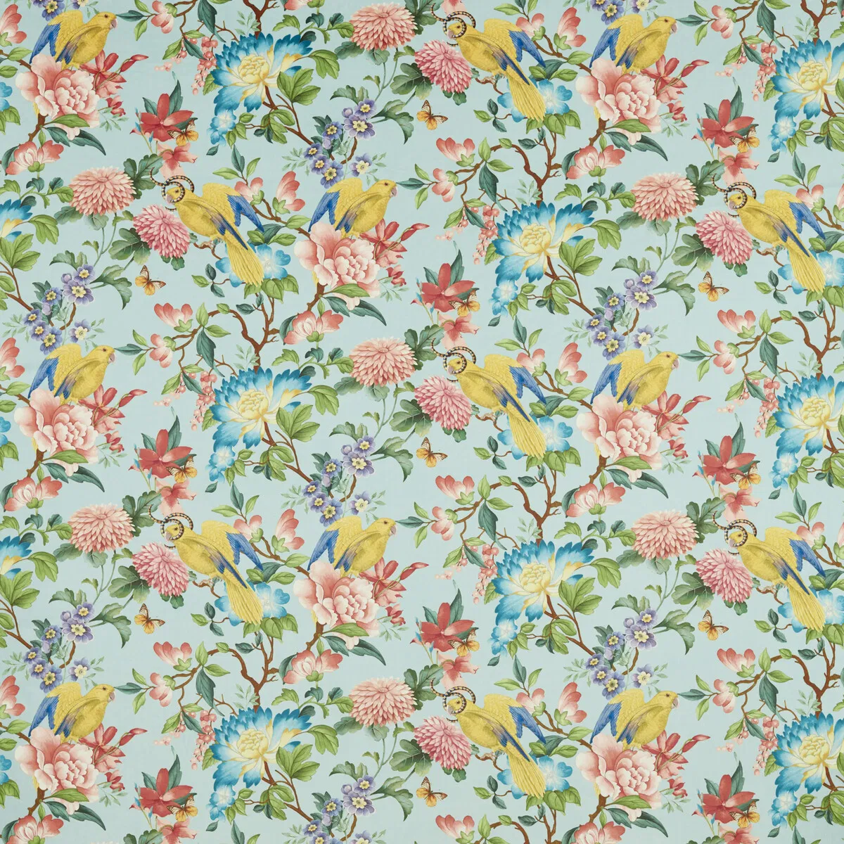 Clarke & Clarke Golden Parrot Mineral Velvet Fabric