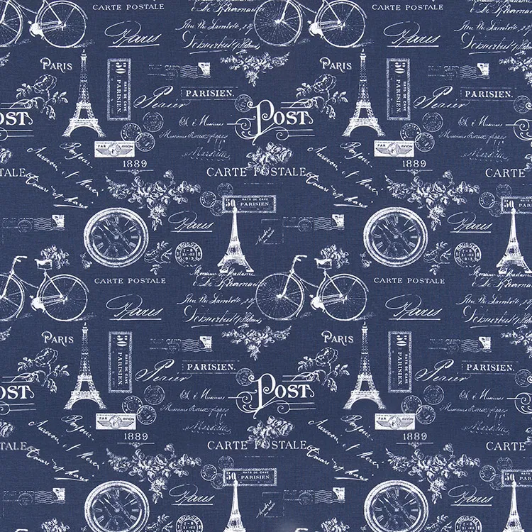 Premier Prints Paris Vintage Indigo Canvas Fabric