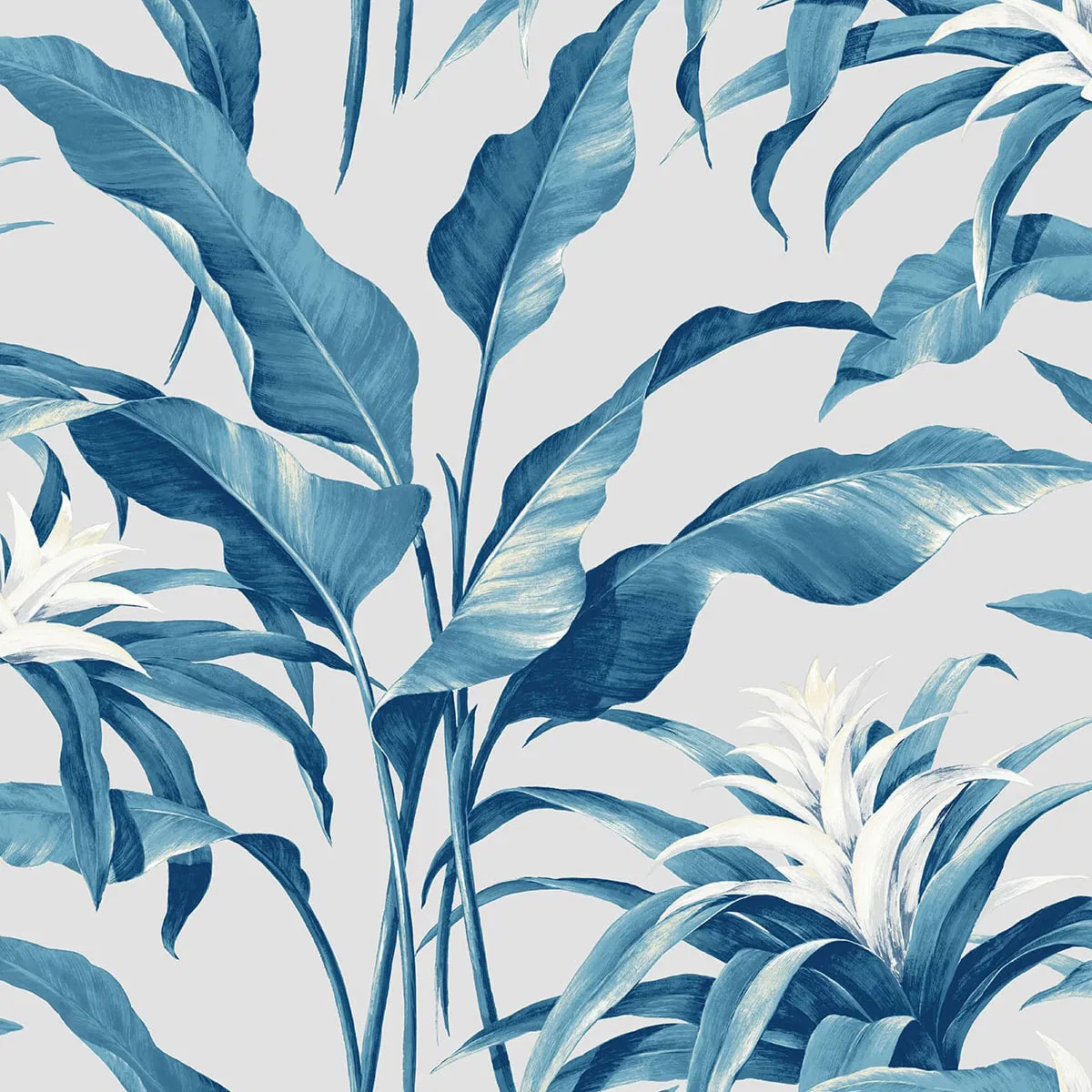 Stacy Garcia Home Peel & Stick Palma Blue Lagoon & Grey Wallpaper