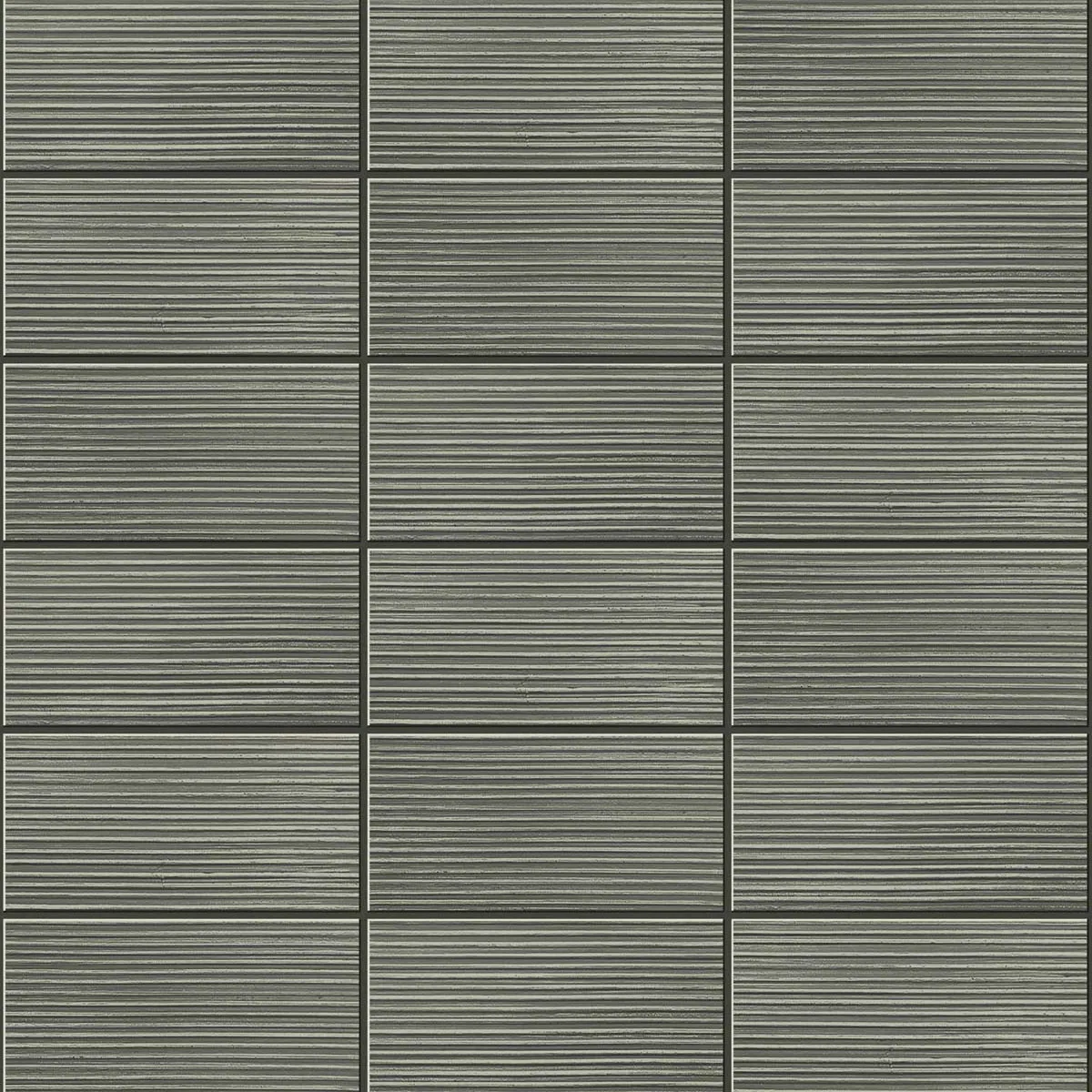 Lillian August Peel & Stick Rib Tile Charcoal Wallpaper