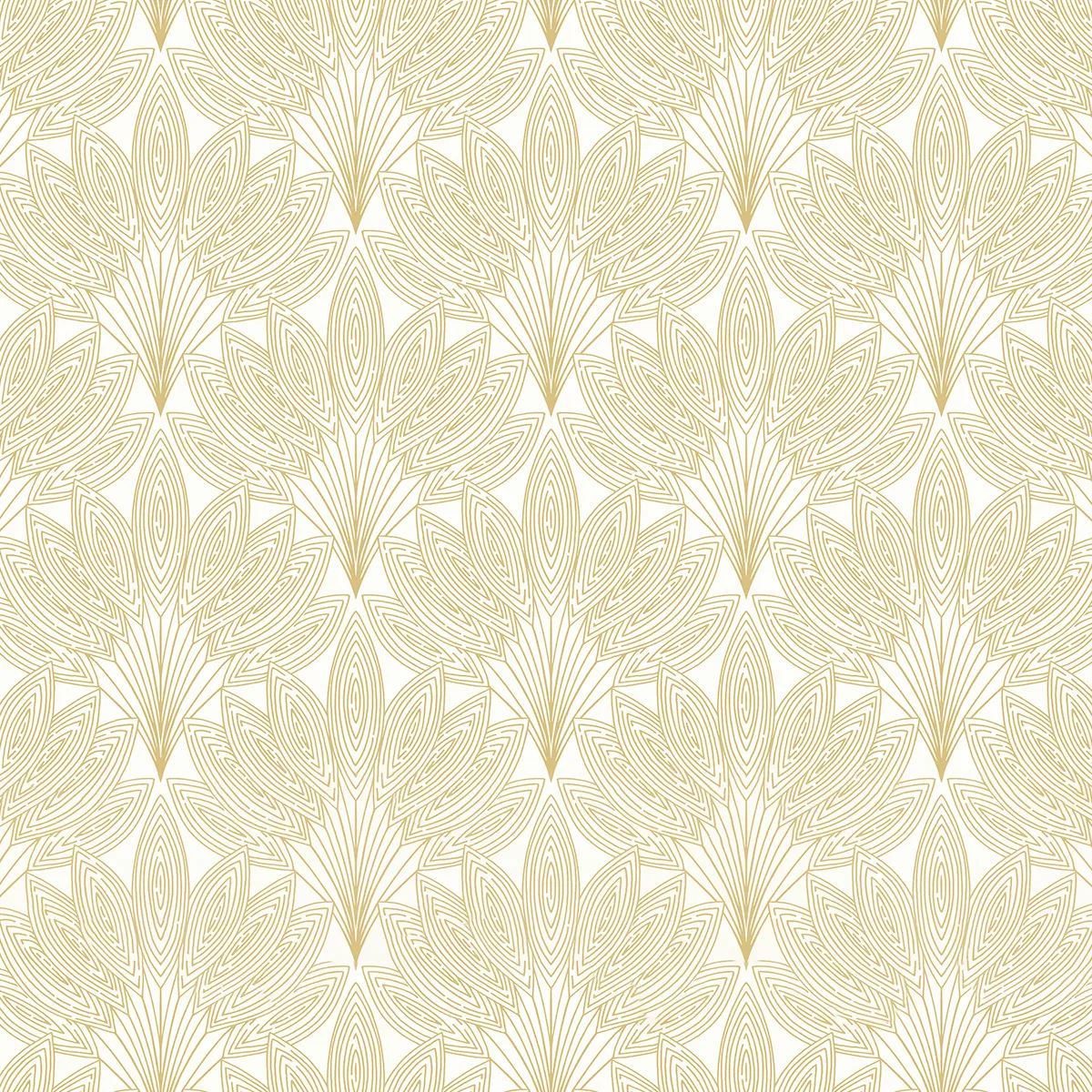 NextWall Peel & Stick Peacock Leaves Metallic Gold Wallpaper