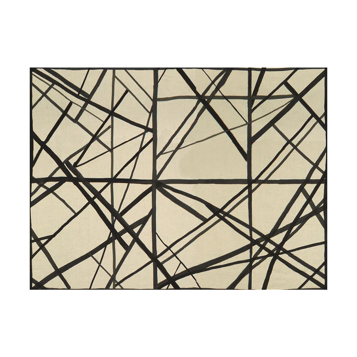 Lee Jofa Modern Channels Ebony/Ivory Fabric