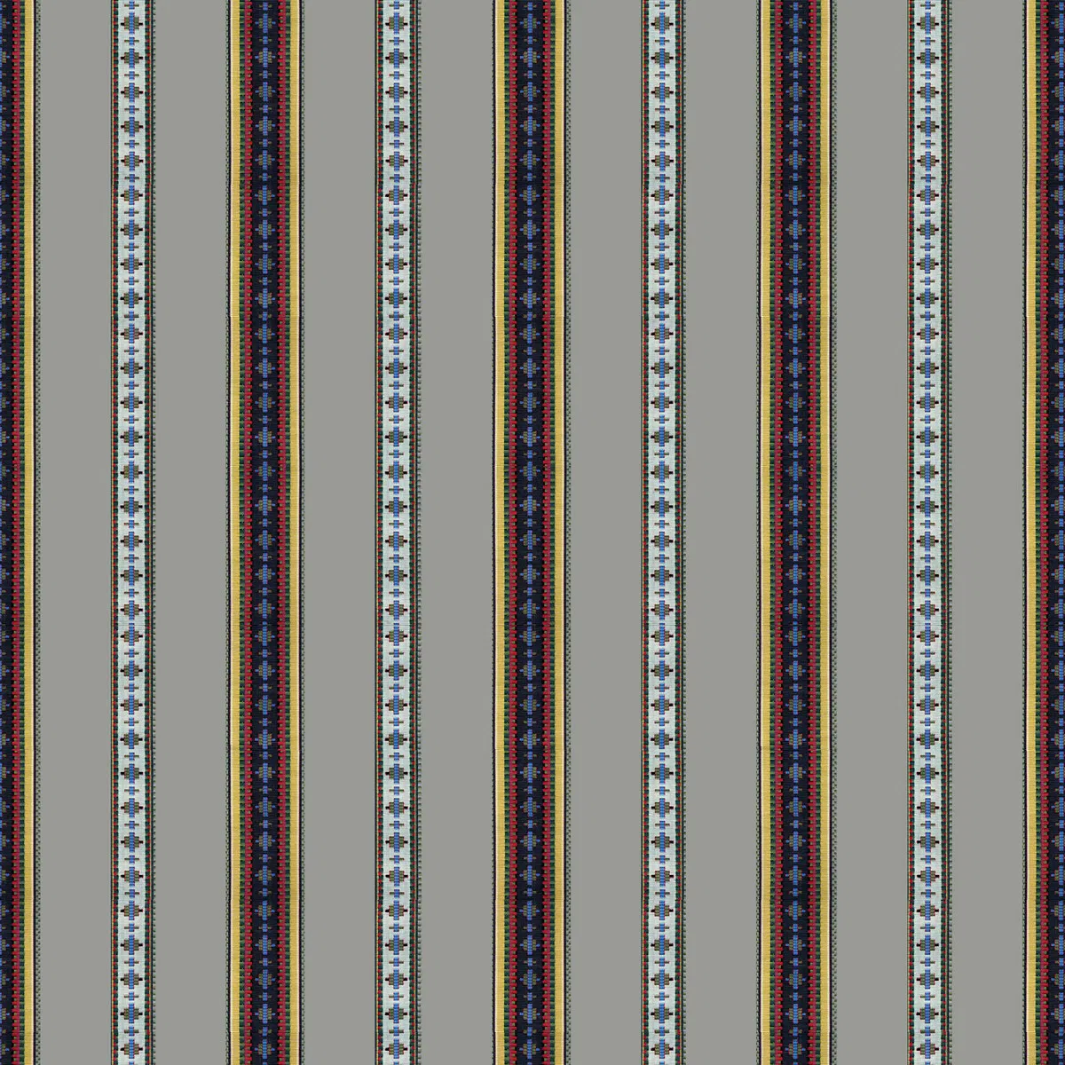 Brunschwig & Fils Rayure Broderie Gris Fabric