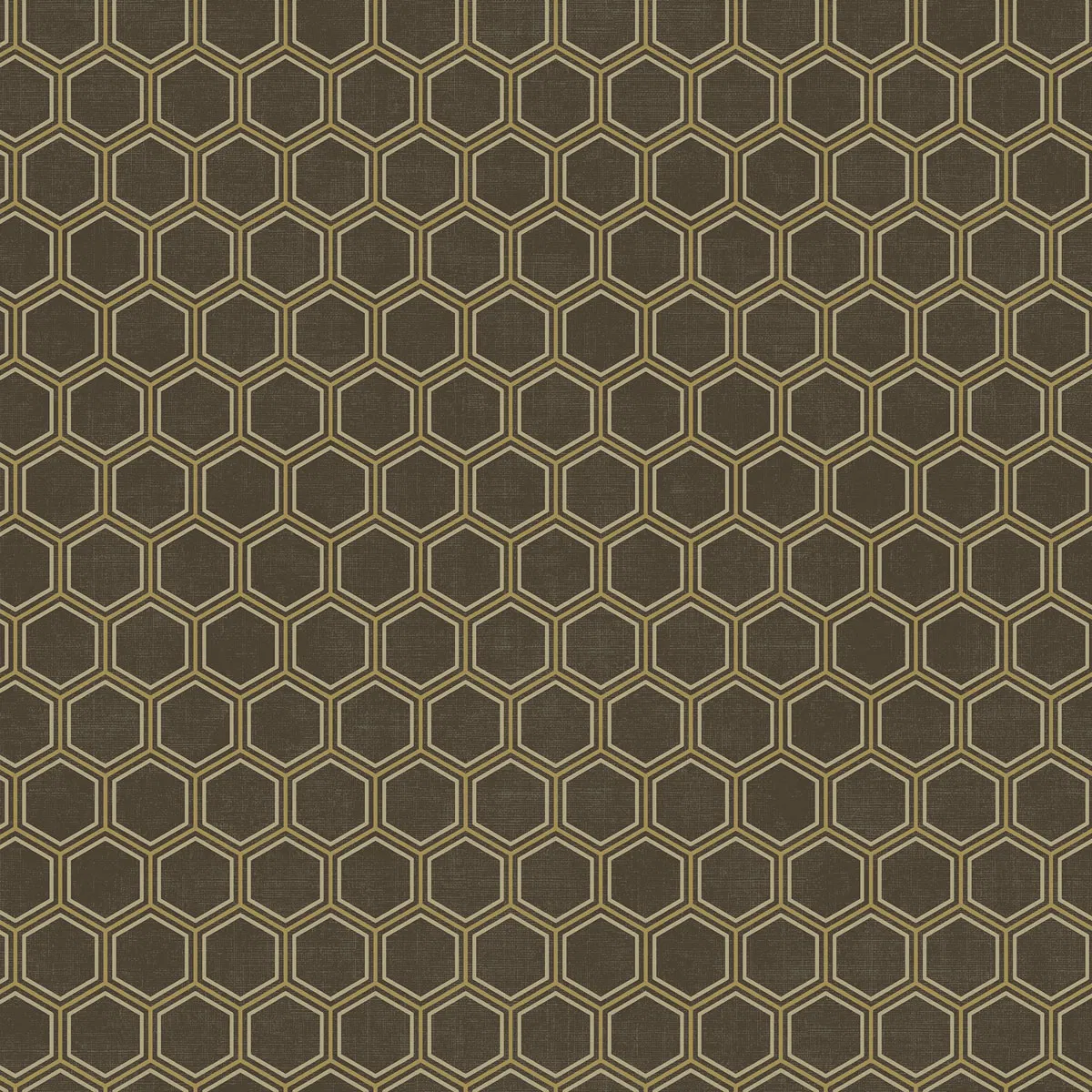 Seabrook Designs Curie Geo Metallic Gold & Espresso Wallpaper