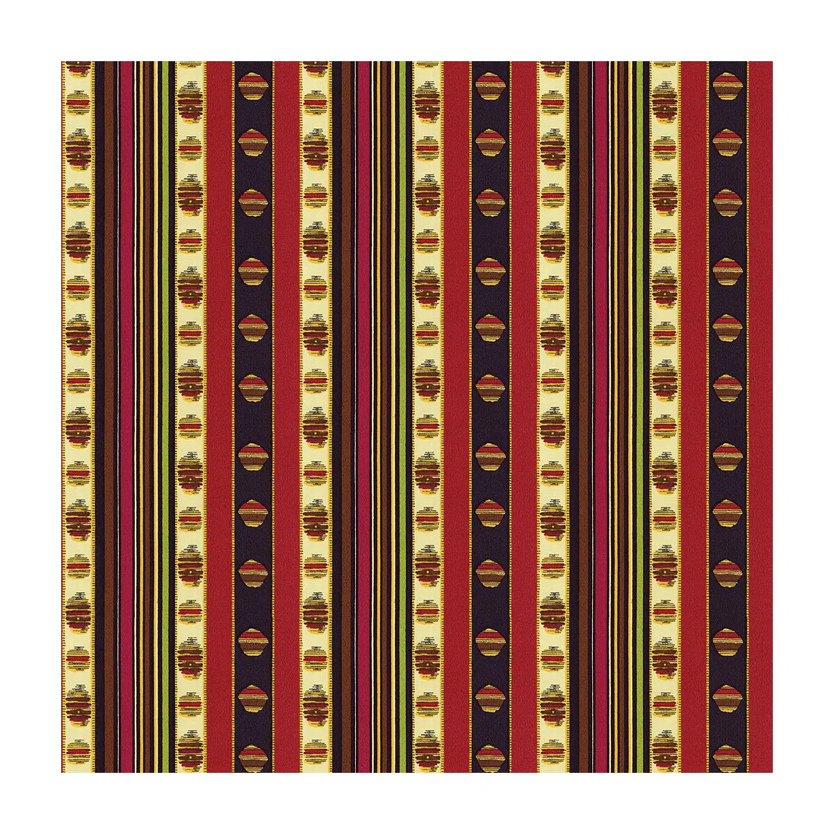 Brunschwig & Fils Rayure Moire Rouge Fabric