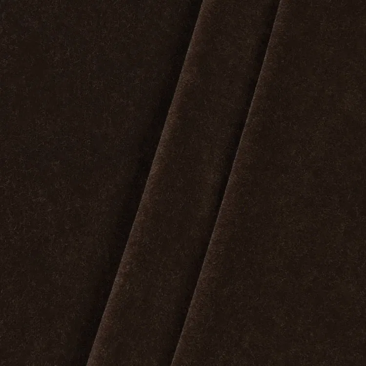 JB Martin Nevada Mohair Velvet Bitter Chocolate Fabric