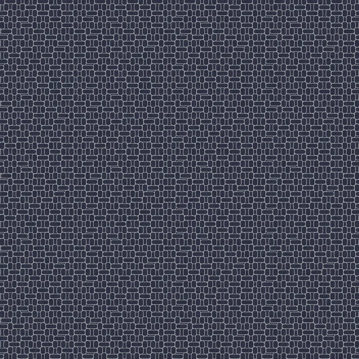 Seabrook Designs Capsule Geometric Denim Blue & Metallic Silver Wallpaper