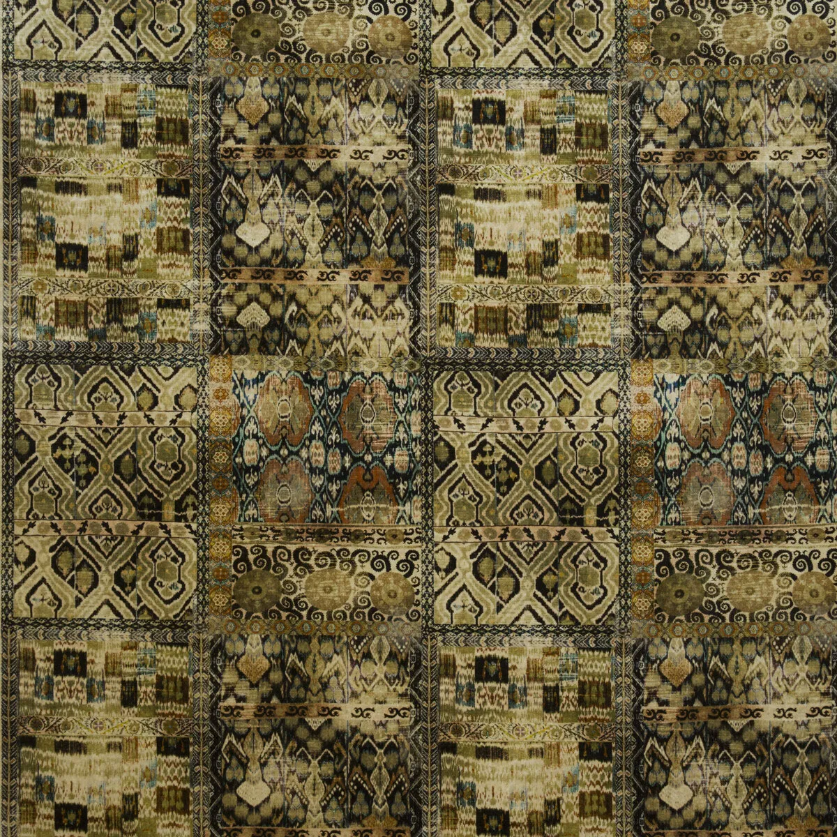 GP & J Baker Rio Olive/Ebony Fabric