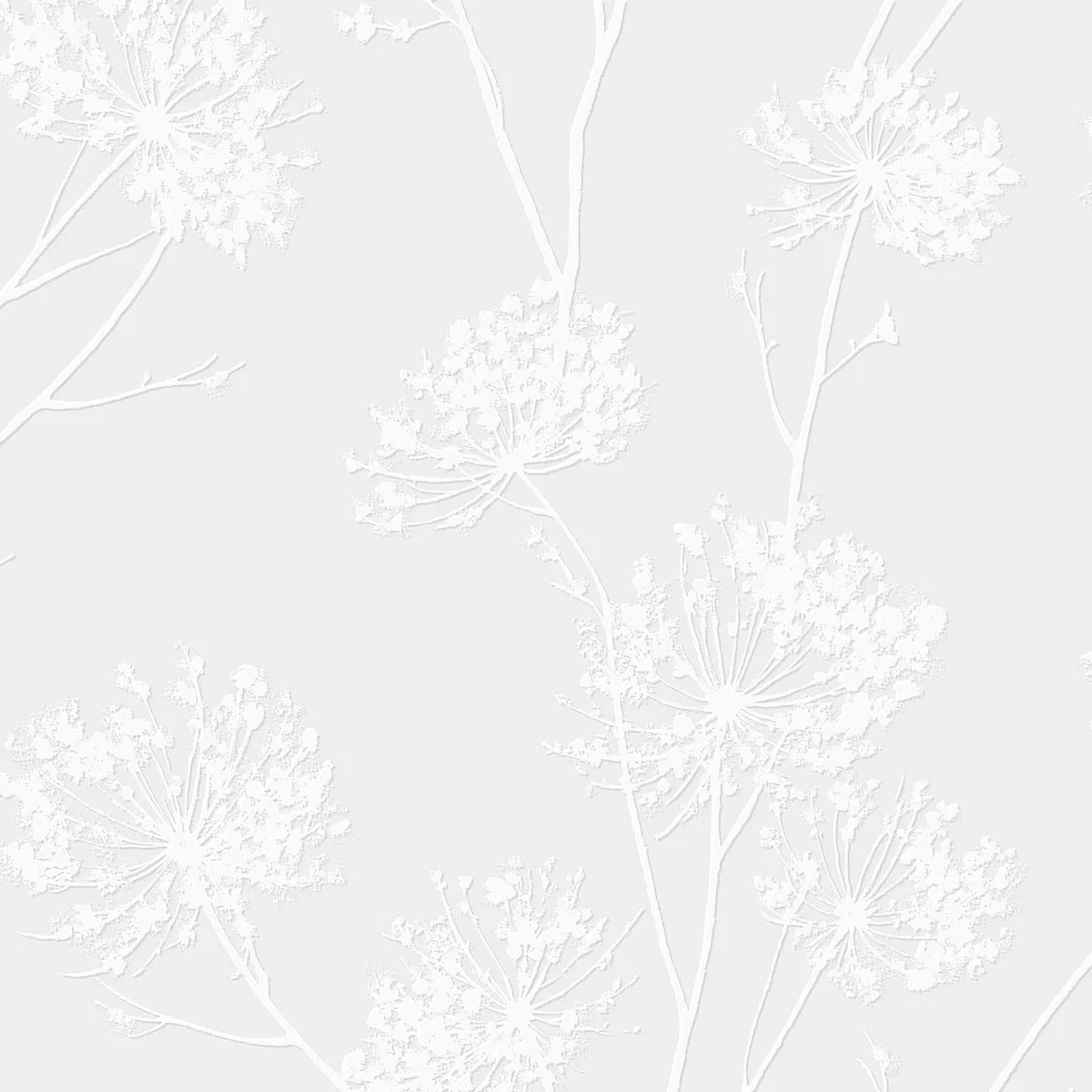 Seabrook Designs Dandelion Fields White Paintable Wallpaper