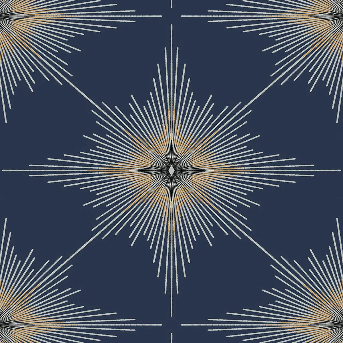 Seabrook Designs North Star Navy Blue Wallpaper