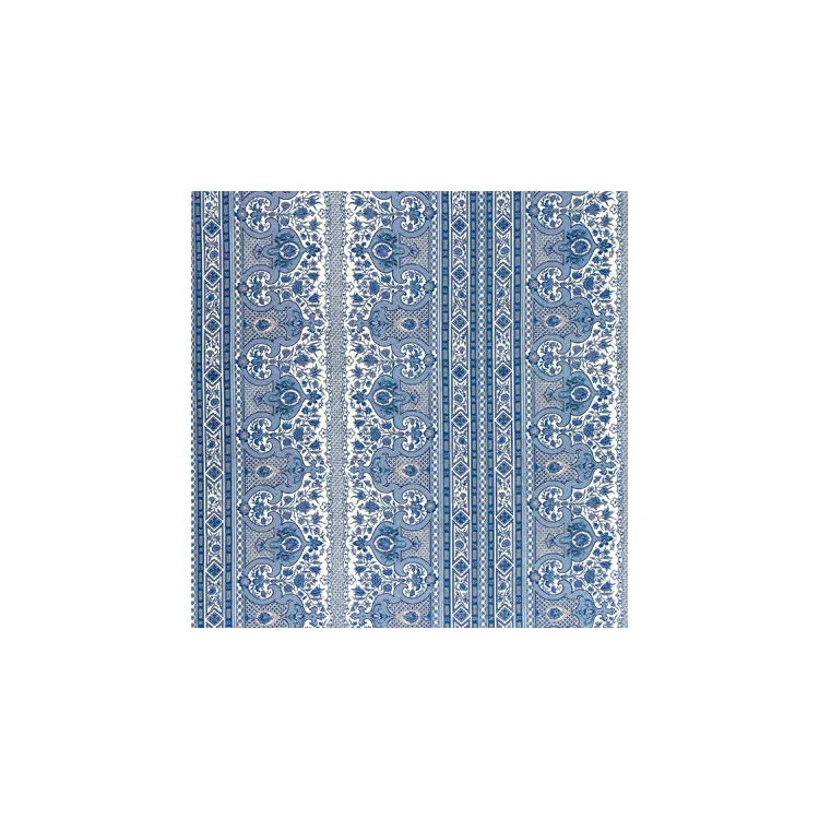 Brunschwig & Fils Digby S Tent Linen & Cotton Print Moroccan Blue Fabric