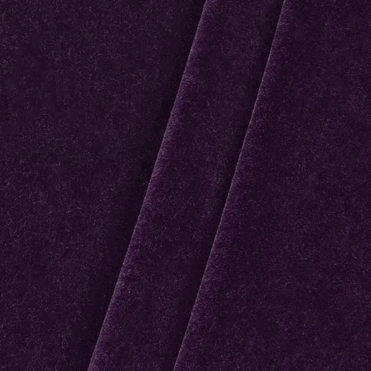 JB Martin Nevada Mohair Velvet Aubergine Fabric