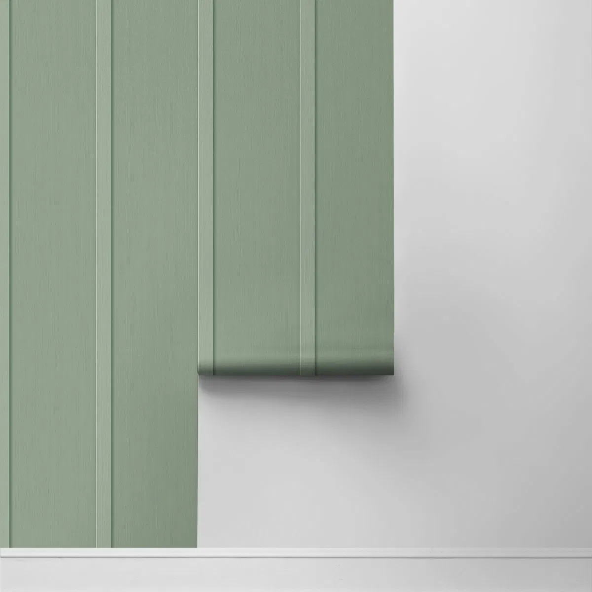 Seabrook Designs Faux Board and Batten Sage Green Prepasted Wallpaper