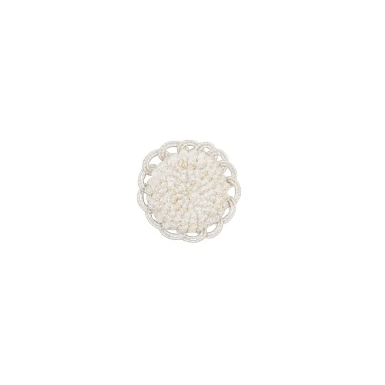 Brunschwig & Fils Coeur Rosette Cream Button/Frogs/Rosettes Trim