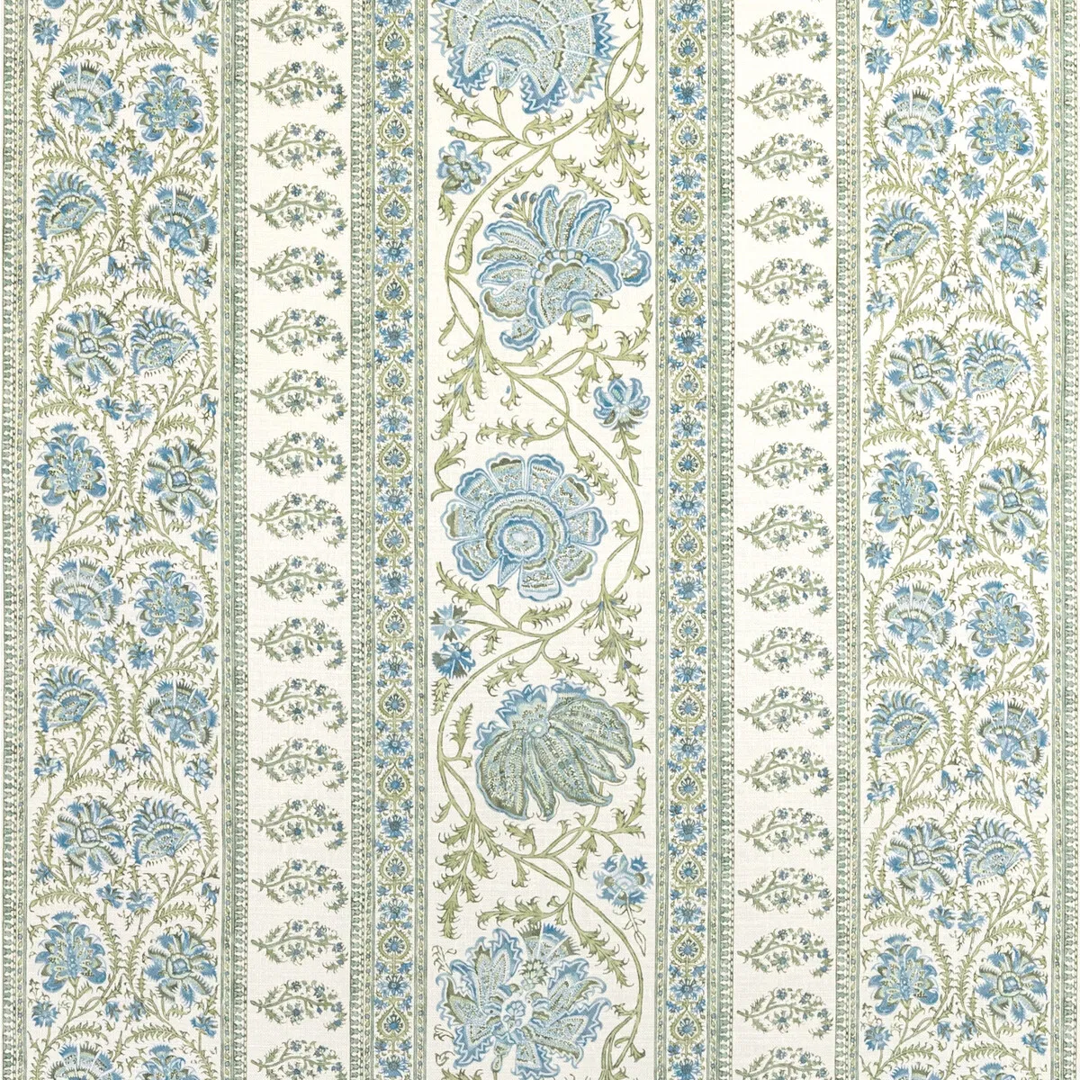 Lee Jofa Indiennes Stripe Sea Fabric