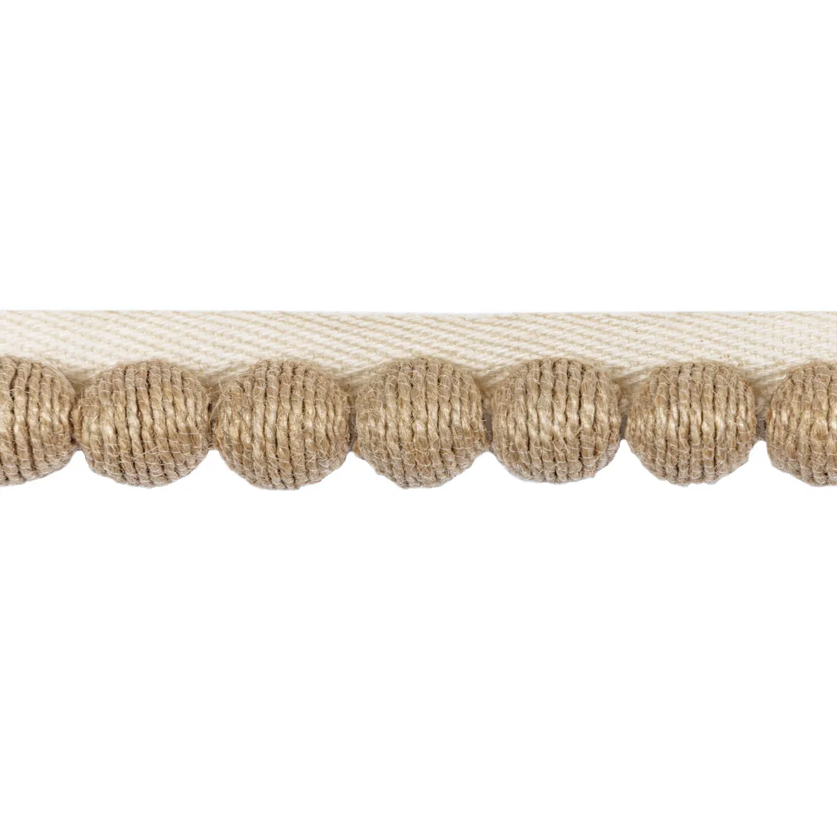 Kravet Juteball Cord Natural Pom Fringe Trim