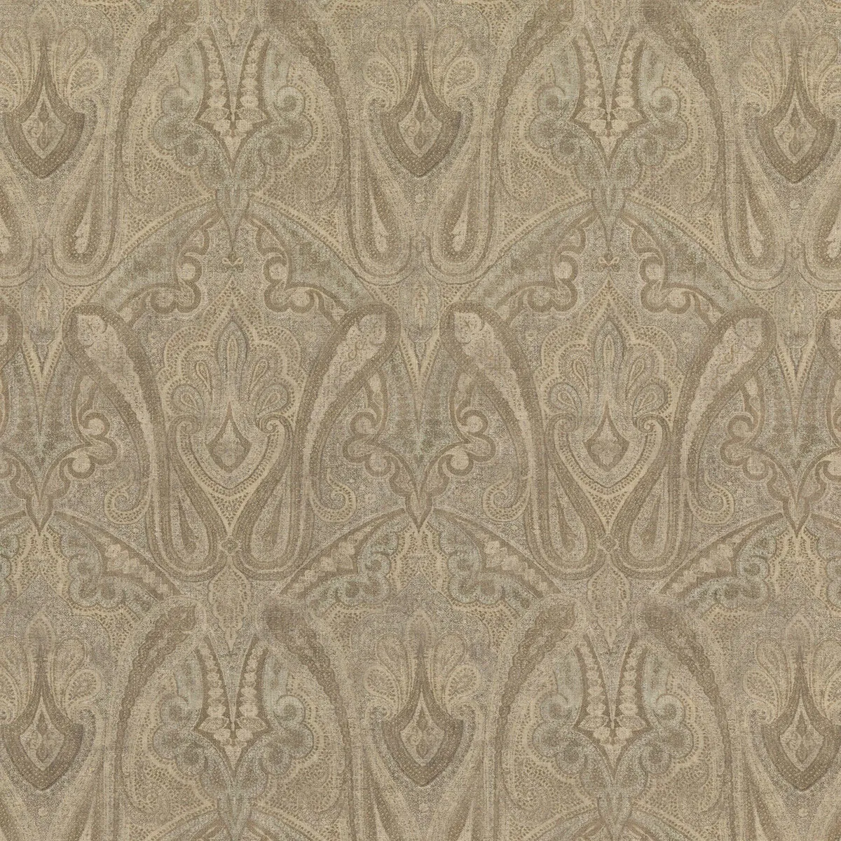 Mulberry Canvas Paisley Mineral Fabric