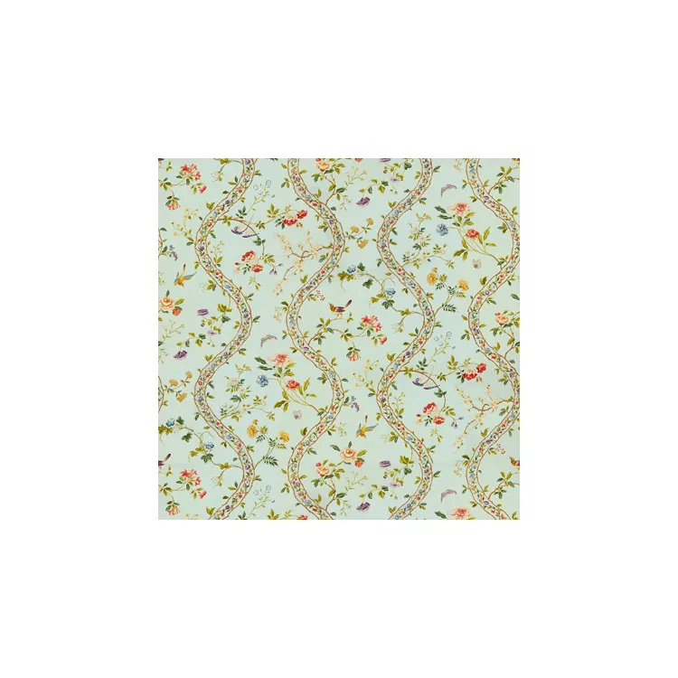 Brunschwig & Fils Silk Road Cotton Print Opal Fabric