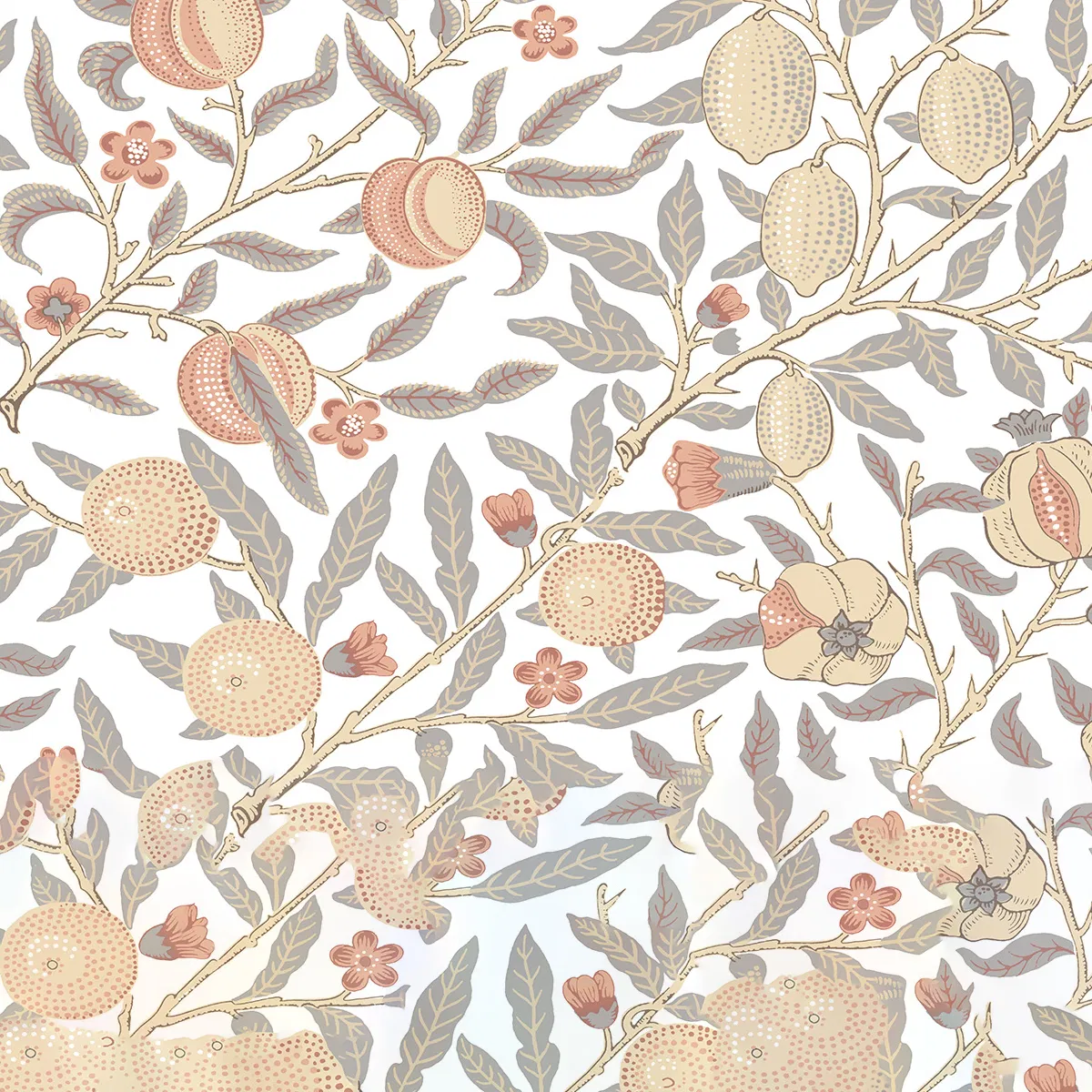 NextWall Peel & Stick Pomegranate Daydream Grey & Melon Wallpaper