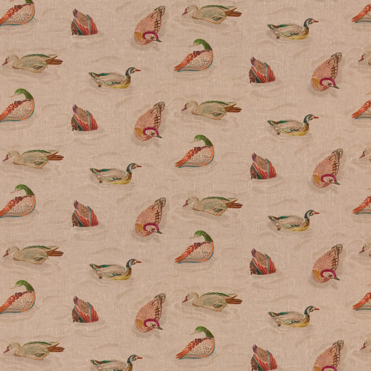 Mulberry Duck Pond Jewel Fabric