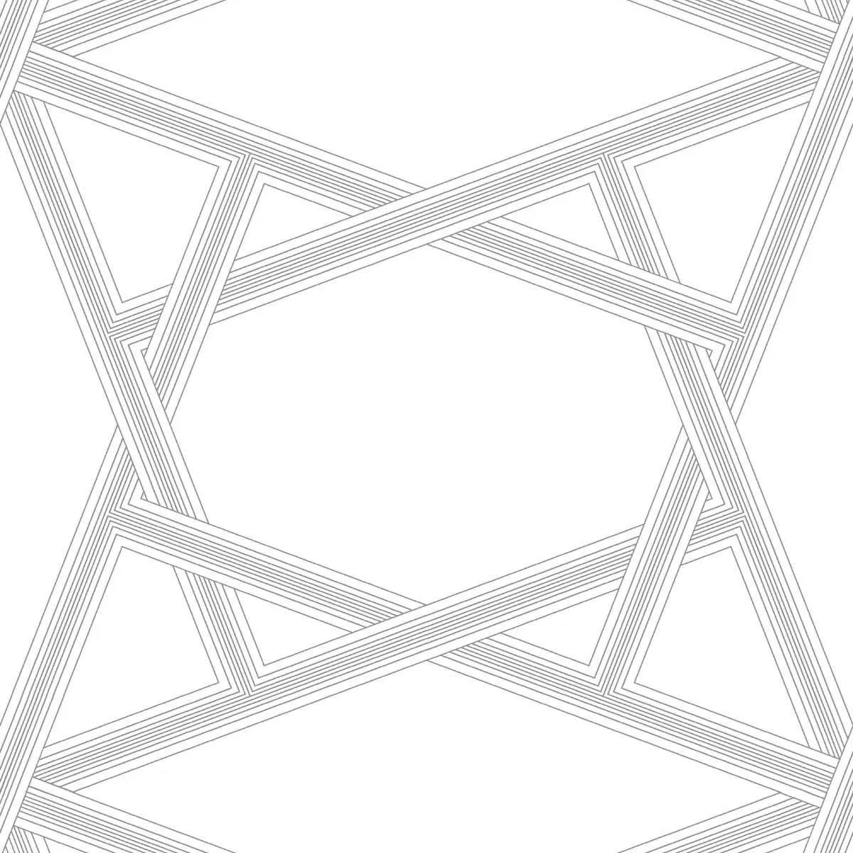 NextWall Peel & Stick Crossroads Geo Metallic Silver Wallpaper