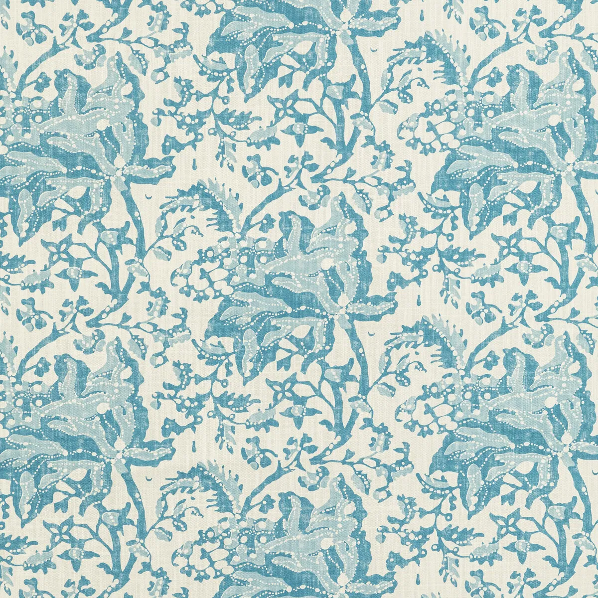 Brunschwig & Fils Weymouth Print Aqua Fabric