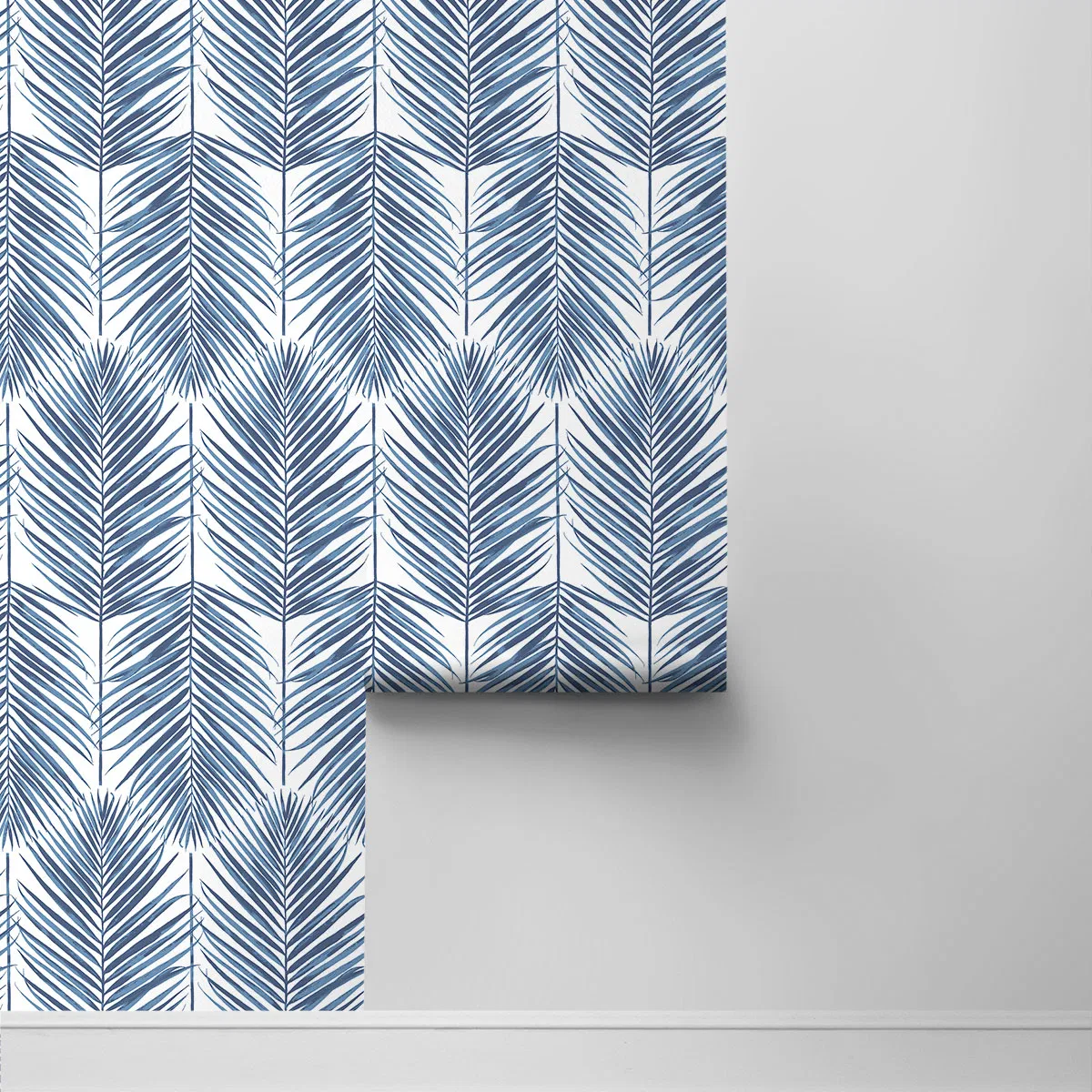 Seabrook Designs Paradise Palm Coastal Blue Prepasted Wallpaper