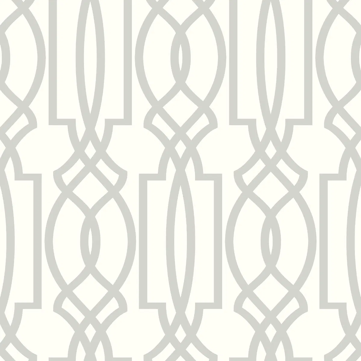 NextWall Peel & Stick Deco Lattice Soft Gray & White Wallpaper