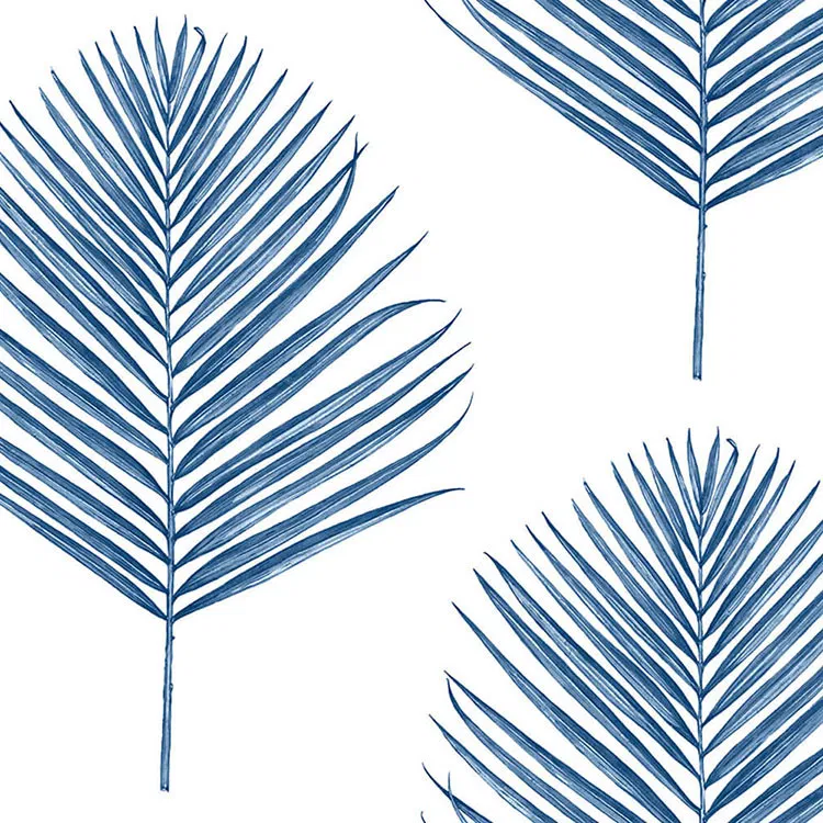 Lillian August Peel & Stick Maui Palm Coastal Blue Wallpaper