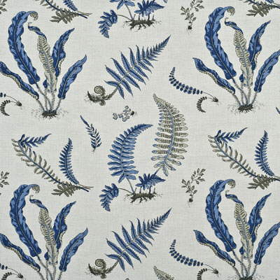 GP & J Baker Ferns Indigo/Linen Fabric