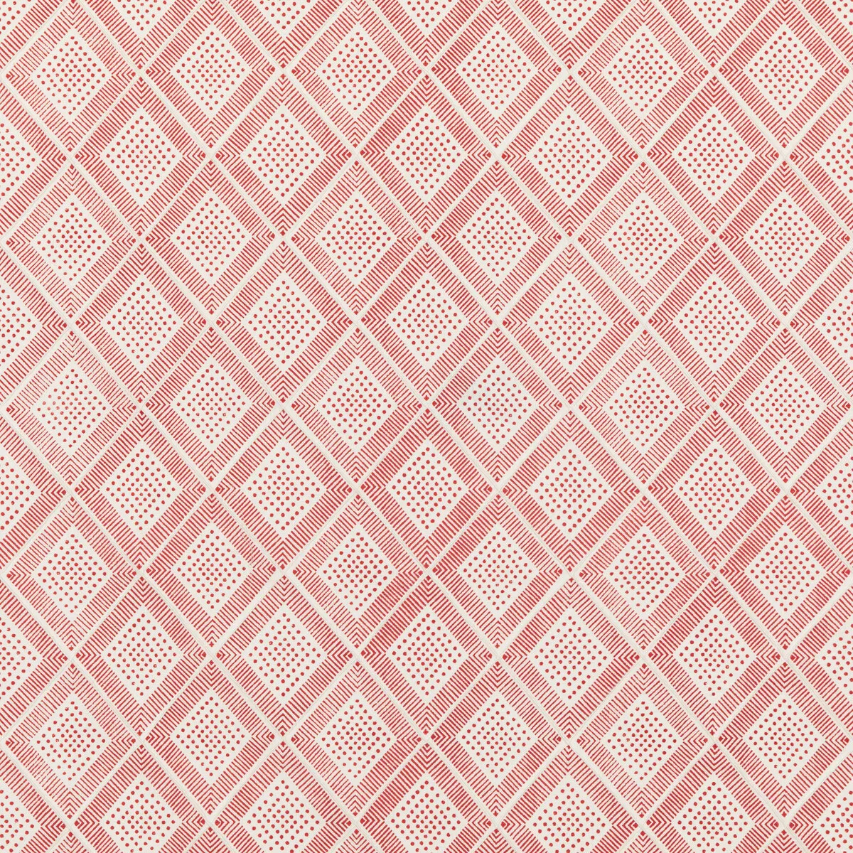 Baker Lifestyle Block Trellis Rustic Red Fabric