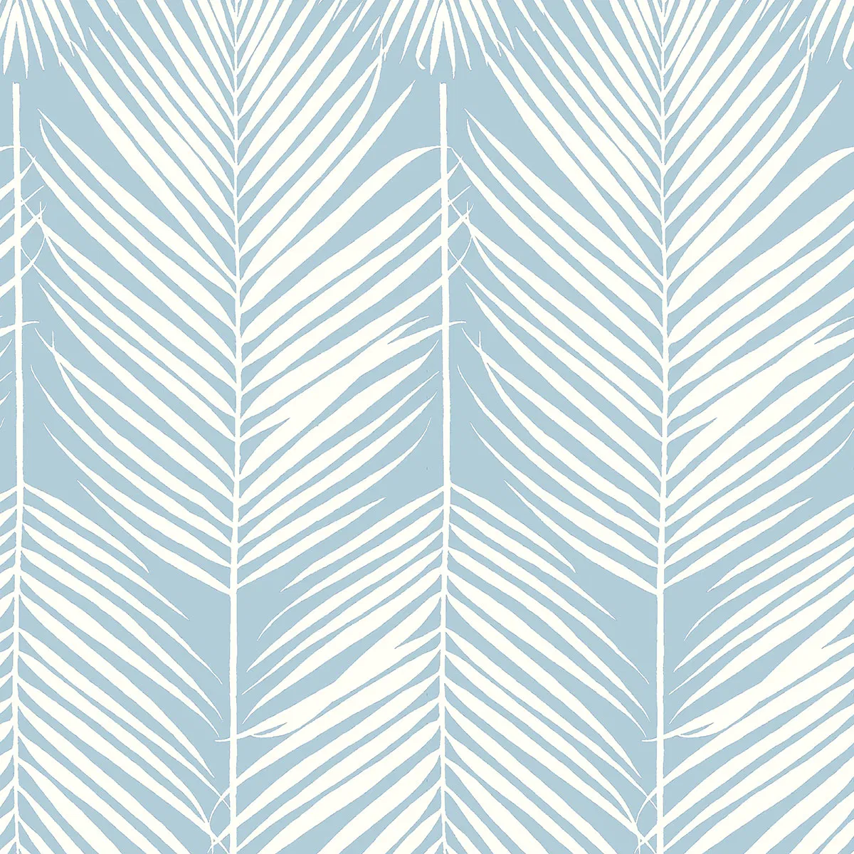 NextWall Peel & Stick Palm Silhouette Hampton Blue Wallpaper