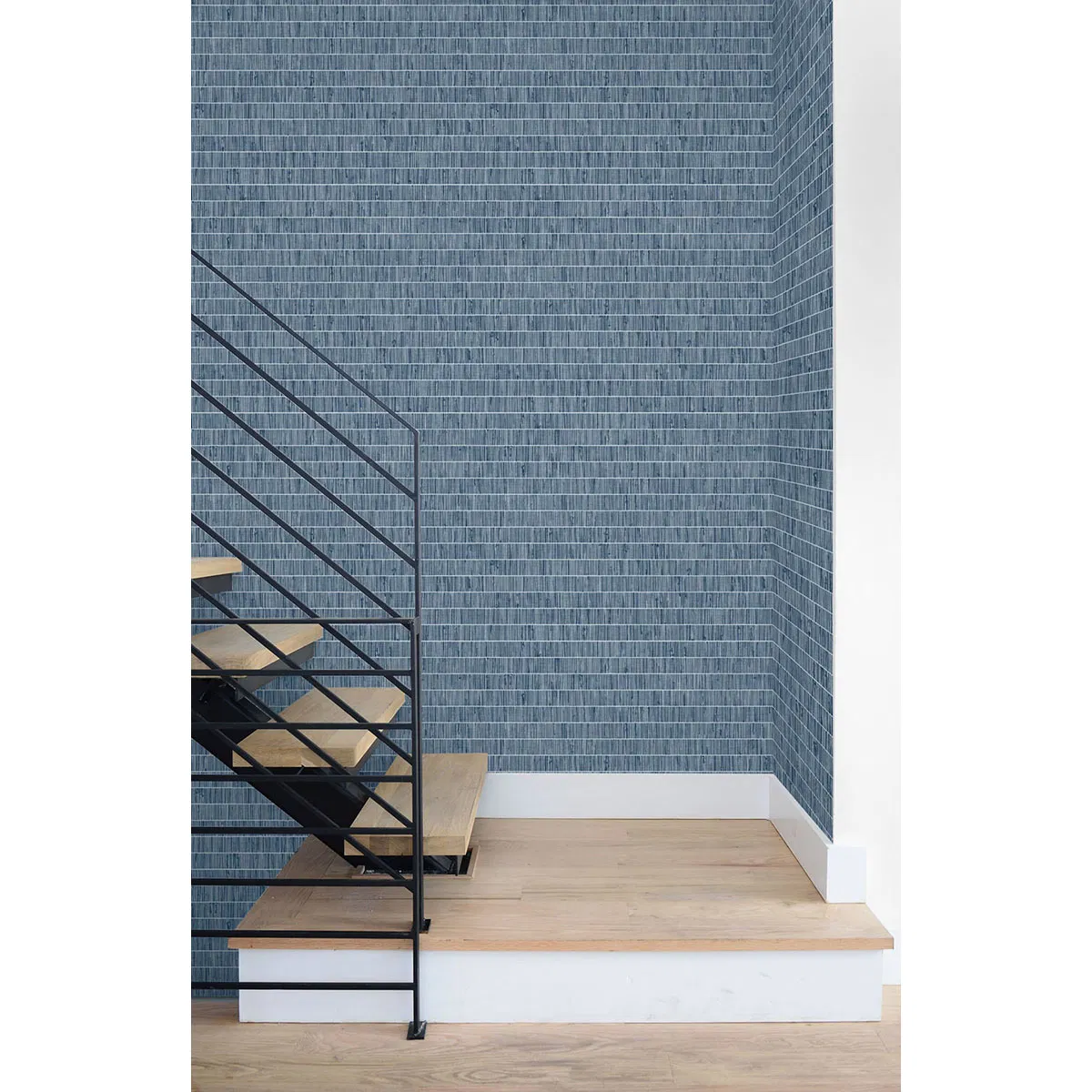 Seabrook Designs Blue Grass Band Hosta Blue Wallpaper