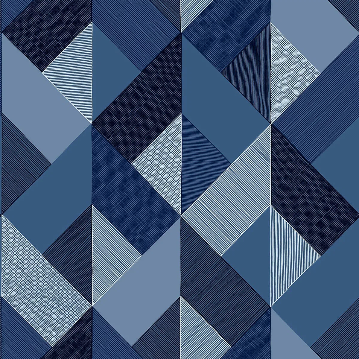 Stacy Garcia Home Peel & Stick Marquetry Blue Lagoon Wallpaper