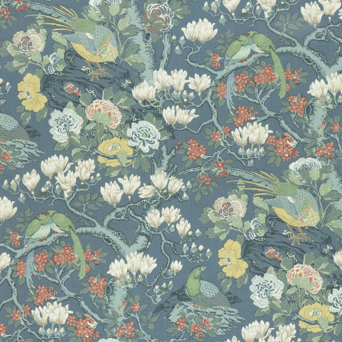 GP & J Baker Rockbird Signature Teal Fabric
