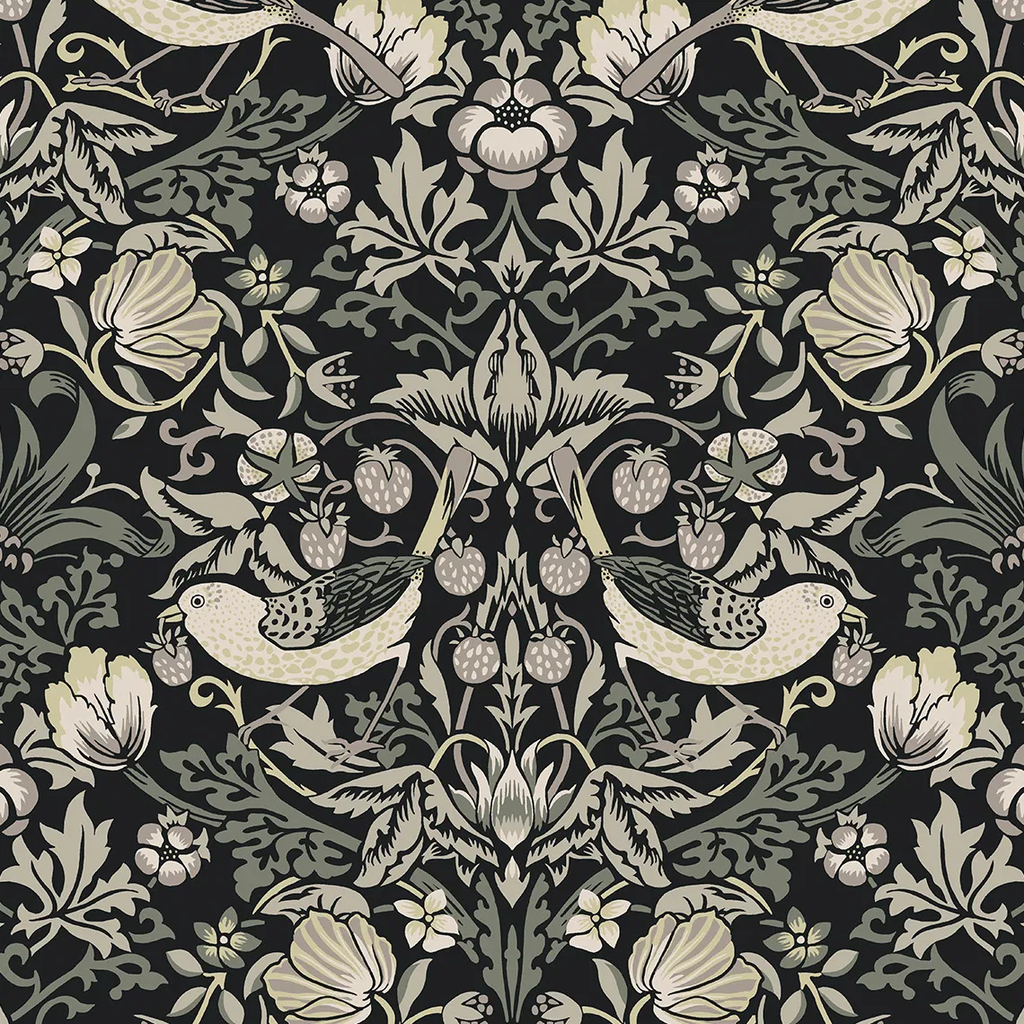 Seabrook Designs Fragaria Garden Blacksmith Wallpaper