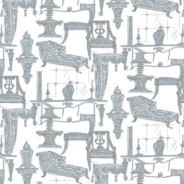 Gastón y Daniela GDT5187.003 Blanca Blanco/Azul Fabric 1 5351-gast-n-y-daniela-gdt5187-003-blanca-blanco-azul-fabric-1.webp