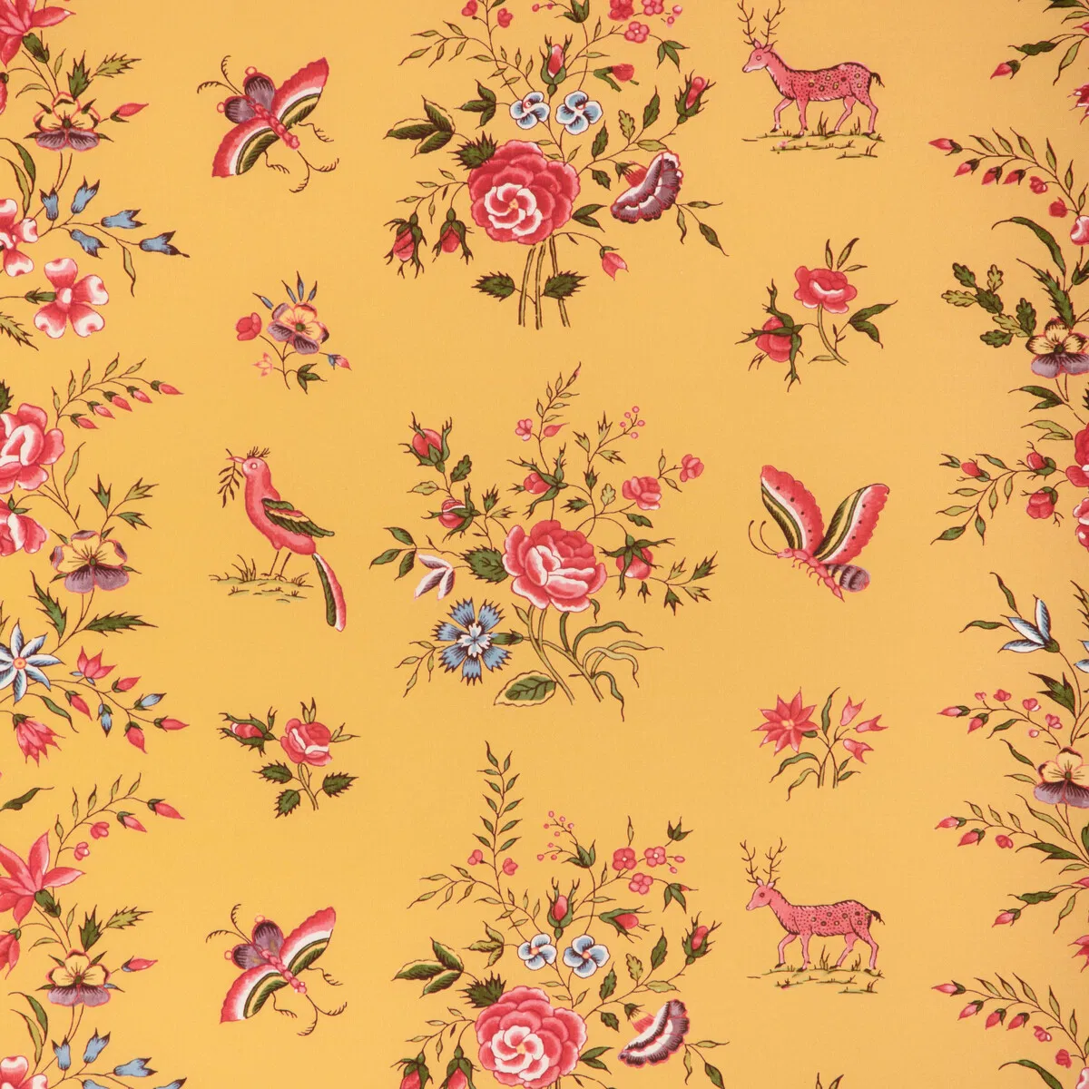 Brunschwig & Fils Aurel Print Gold/Red Fabric 1 5480-brunschwig-fils-aurel-print-gold-red-fabric-1.webp