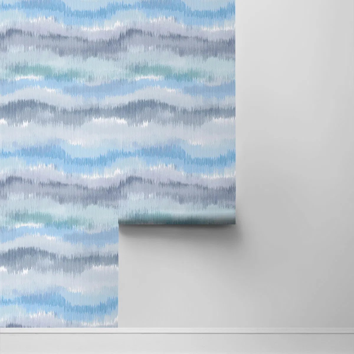 Lillian August Peel & Stick Ikat Waves Lakeside Wallpaper