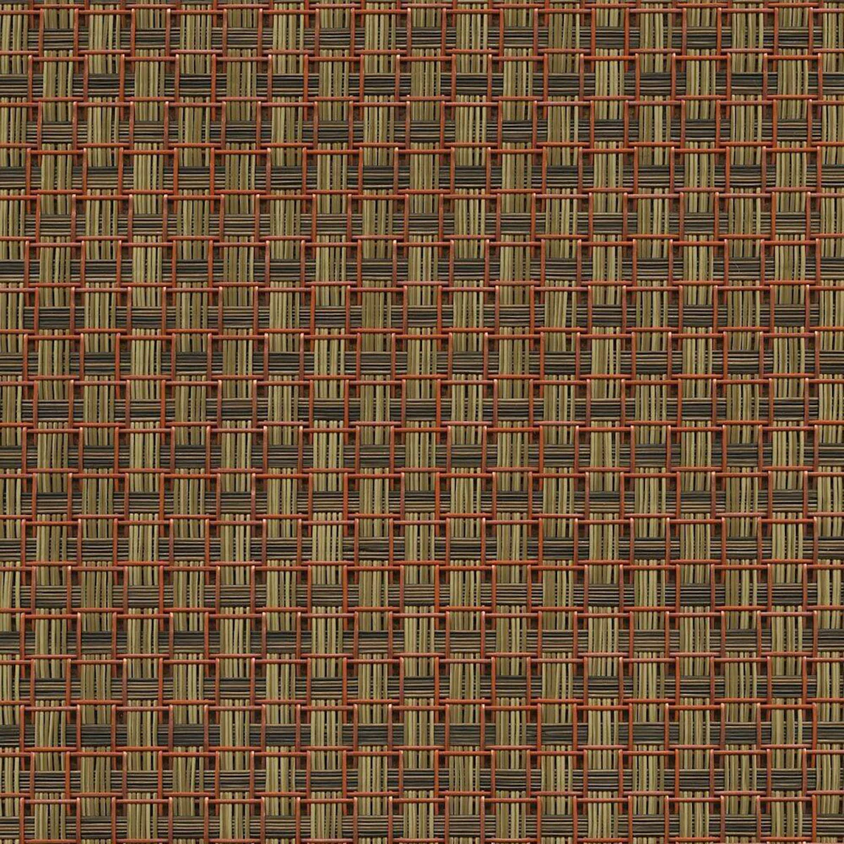 Phifertex Wicker Weaves Waffle Wicker Coral Topaz Outdoor Vinyl Mesh Fabric