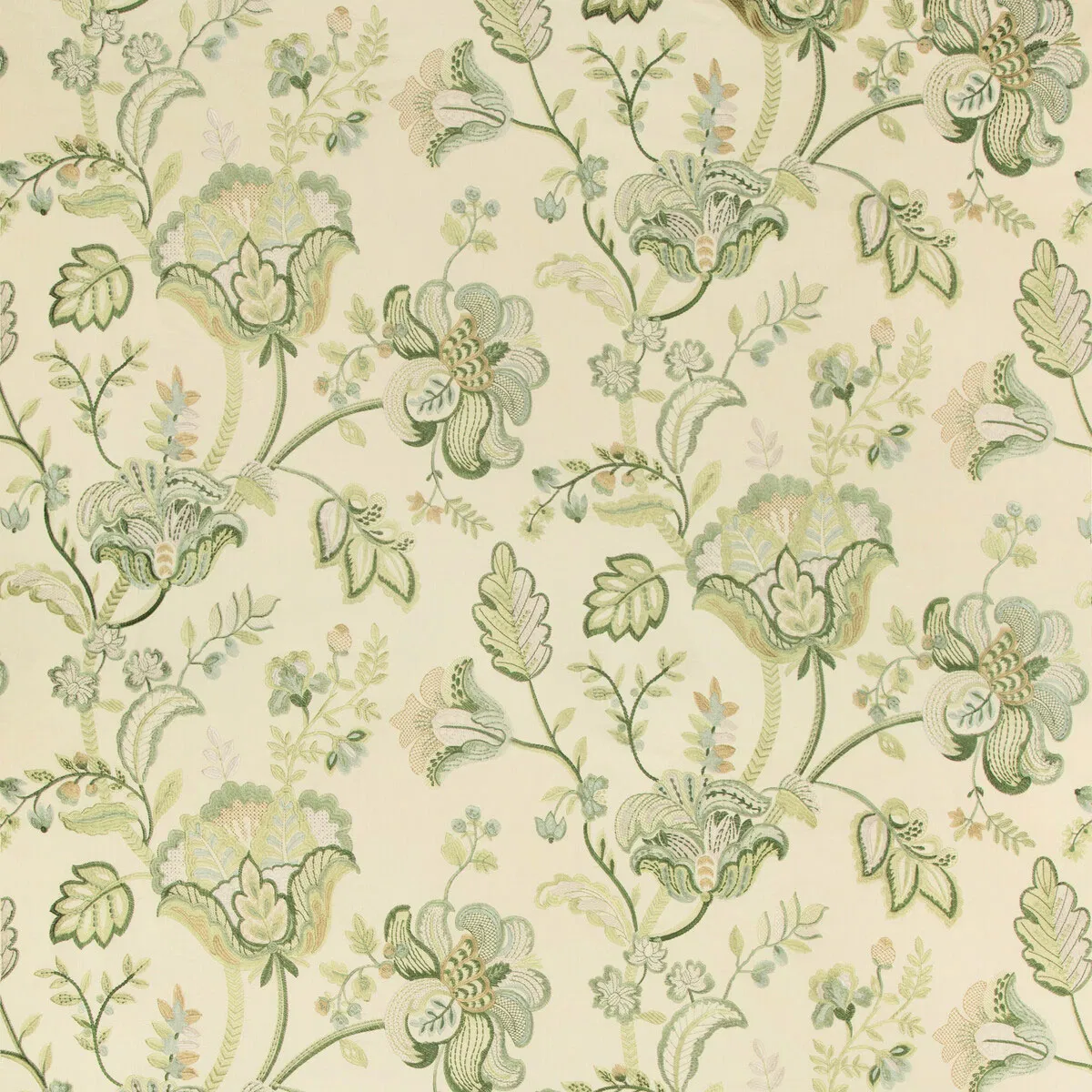 Lee Jofa Bradford Embroidery Greenery Fabric