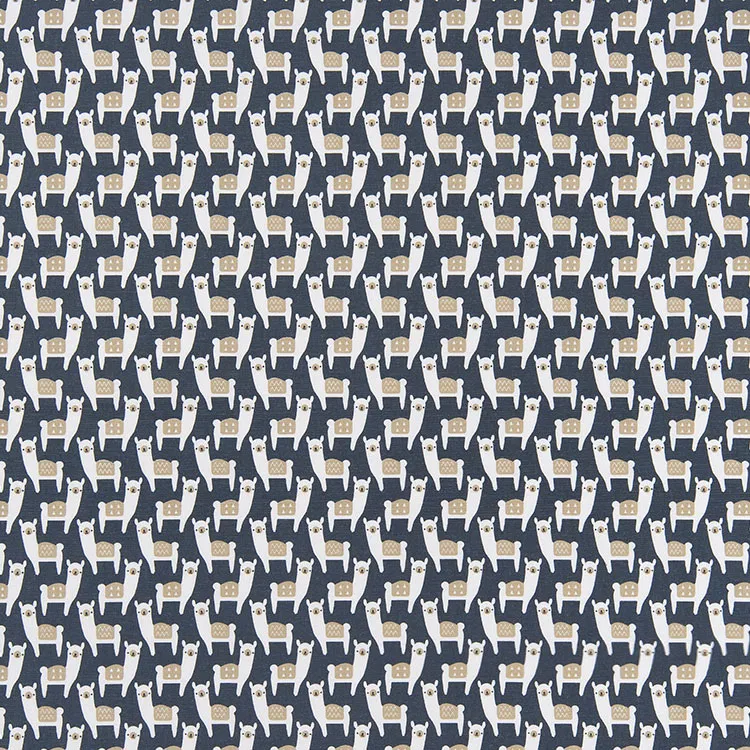 Premier Prints Alpaca Farm Spruce Blue Fabric