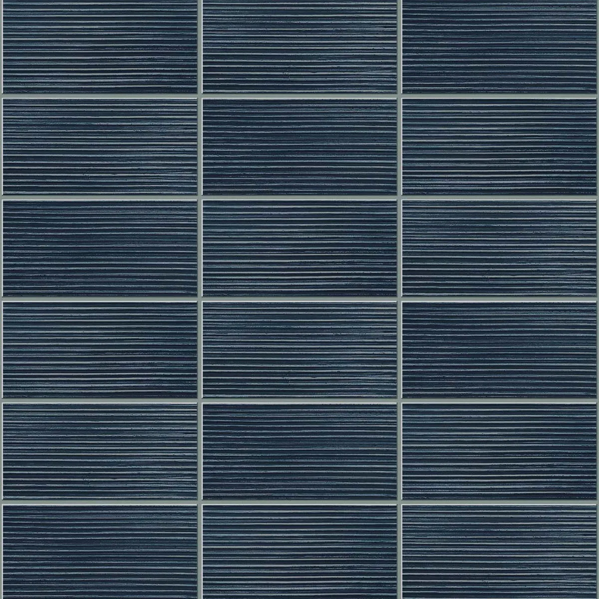 Lillian August Peel & Stick Rib Tile Denim Blue Wallpaper