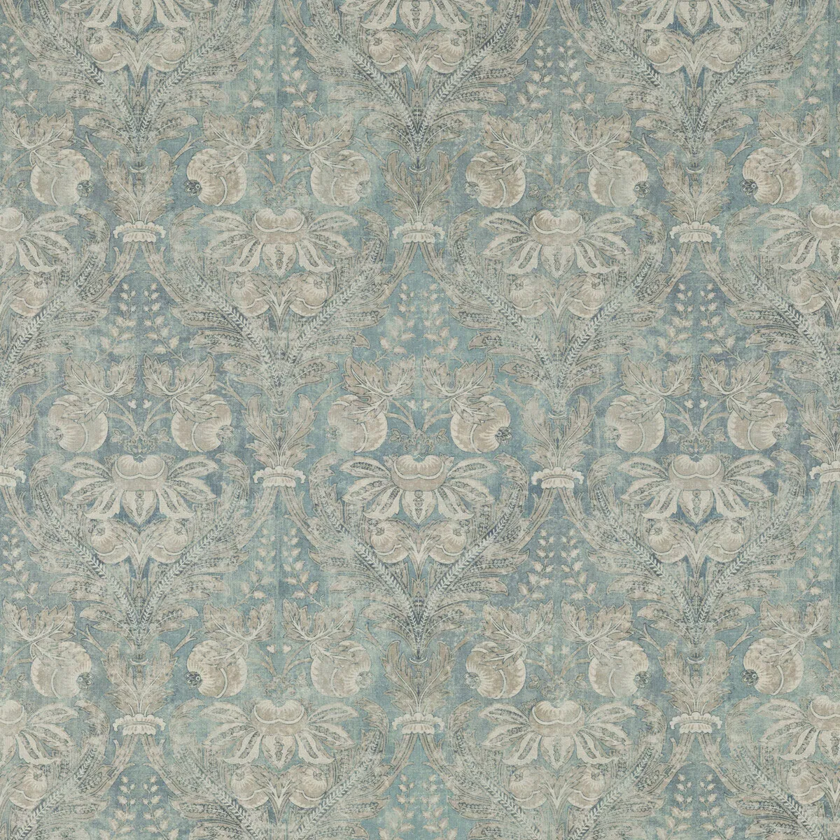 GP & J Baker Lapura Damask Blue Fabric
