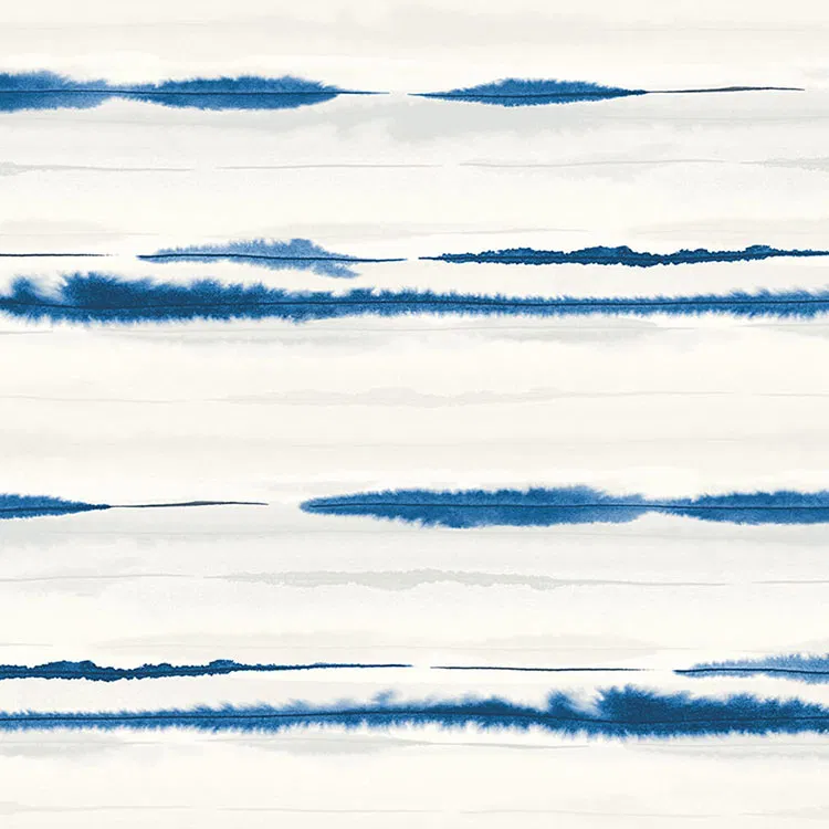 Lillian August Peel & Stick Horizon Stripe Blue Oasis Wallpaper